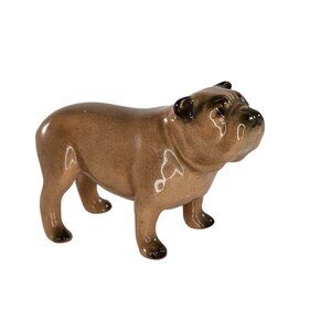 Vintage English Bulldog Miniature Figurine Japan